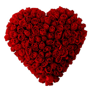 Foto de Super Corazon San Valentin 100 rosas