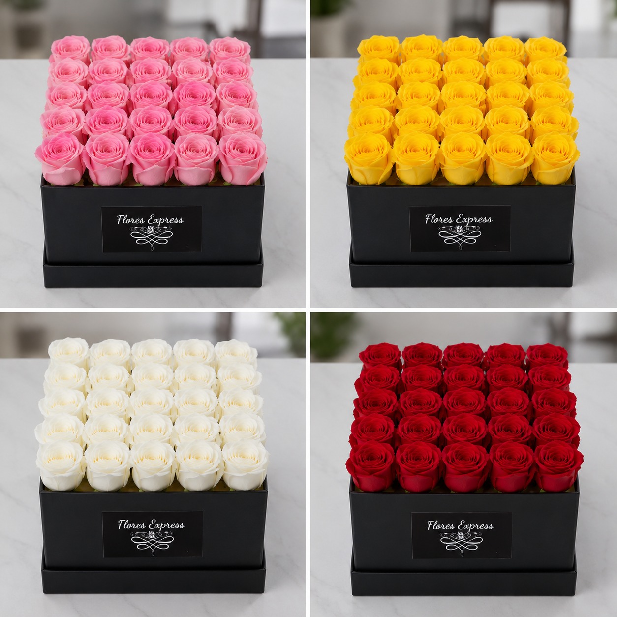 Foto de Caja de Lujo con 25 rosas 