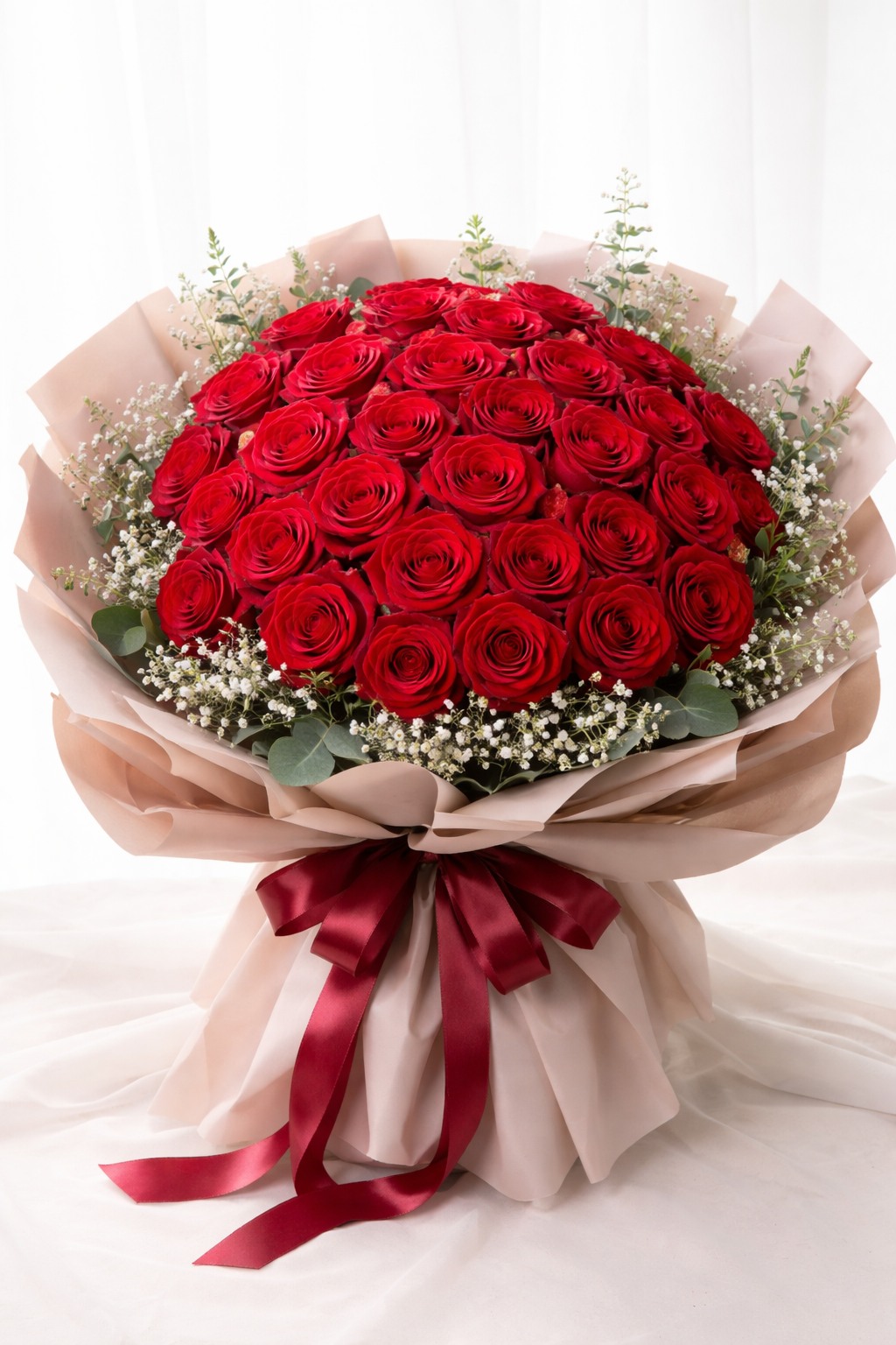 Foto de Ramo premium oriental con 36 rosas rojas 