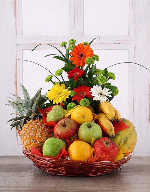 Foto de Canasta Meddiana frutas y flores