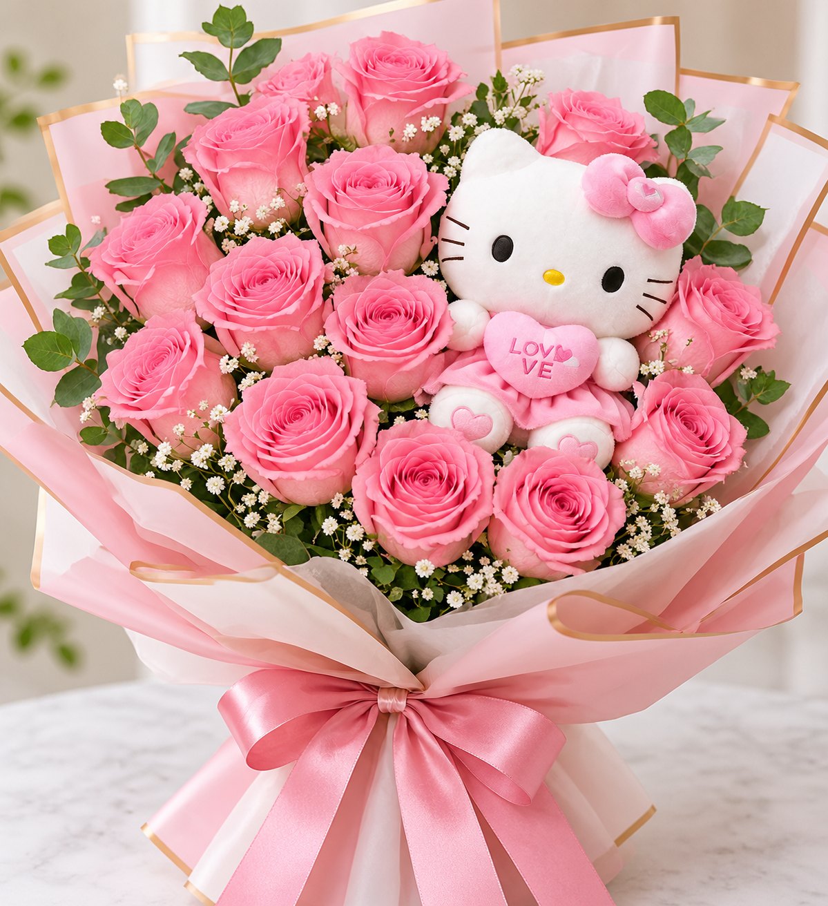 Foto de Ramo de Rosas Hello Kitty